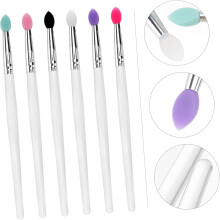 Kit de 6 brochas de silicona para sombras de ojos, brochas suaves para la aplicación de sombras de ojos.