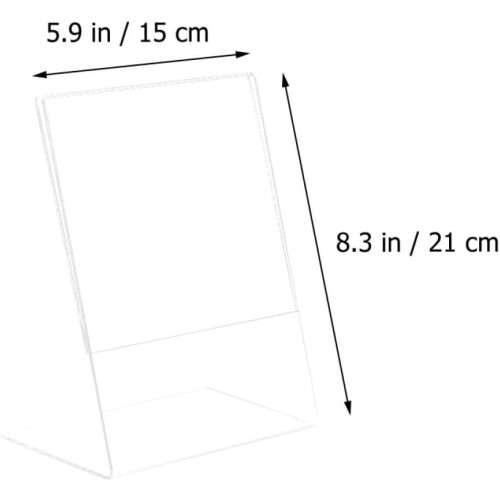 2 Stück A5 Acryl-QR-Code-Schildhalter für Tischfotos 1