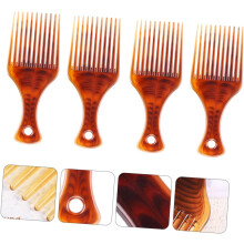 4pcs Wide Tooth Plastic Pick Comb Set Hair Styling Hair Comb Pick for Daily Use and Travel