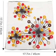 2 dekorative Kissenbezüge im Boho-Stil, quadratisch, aus Canvas, Vintage-Stil, einfach