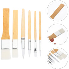 6-teiliges Pinselset für Öl- und Aquarellmalerei, geeignet für Kunststudenten, Acryl- und wasserbasierte Farben, Malzubehör