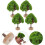 6Pcs Miniature Road Trees for Model Trains and Sand Table Scenery, 4.5Cm Simulation Tree Ornaments 2