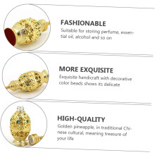 3 stuks Ananas Parfumflesjes van Glas, Luxe Flesjes voor Essentiële Oliën, ideaal voor op Reis, Parfum en Essentiële Oliën