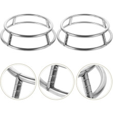 Lot de 2 supports à casseroles ronds, cuiseur vapeur, en acier inoxydable galvanisé épais, robustes et étanches.