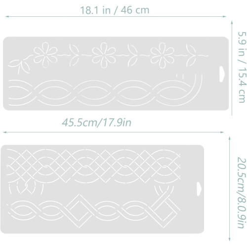 2pcs Quilting Sewing Templates Plastic Patchwork Embroidery DIY Quilting Tools 1