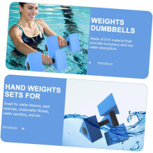Waterhalterset voor dames, zwembadgewichten, EVA driehoekige handgewichten, 2-delige set, fitnessapparatuur voor in het water