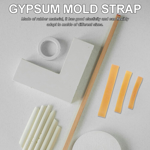 6Pcs Heavy Duty Thick Rubber Bands Elastic Mold Binding Straps for Plaster and Pottery