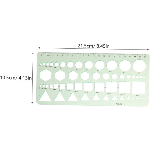 Geometric Stencils Plastic Circle Template Architect Scale Ruler Drafting Tools 1