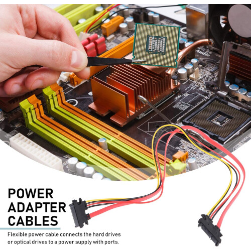 2 Stück Stromverlängerungskabel für Computer-DIY-Projekte, Stecker auf Buchse