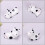 4pcs Ceramic Chopsticks Holder Cow Shape for Spoons and Forks, White Tableware Rest Easy to Clean Feature 3