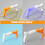 2pcs Handheld Quilting Patchwork Ruler com alça de sucção, ferramenta de custura antideslizante 7