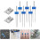 Universal Twin Sewing Needles for Sewing Machine Easy to Thread and Convenient Includes Needle Threader Assorted Color Iron and Plastic Material 8