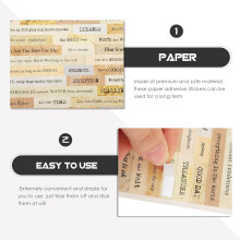 36-teilige Aufkleber mit englischen Vintage-Zitaten zum Selbermachen – ideal für Scrapbooking und Reisetagebücher