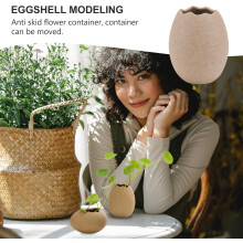 2 Stück Eierschalenförmige Vasen, Hydrokultur-Blumenvase, Keramik, kreativ, künstlerisch