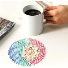 Diamond Art Painting Design Coaster Heat-Resistant Cup Coaster Acrylic Premium Acrylic