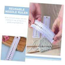 6-teiliges Set verschleißfester Stricklineale und Nadellehren für professionelle Strickmaschenproben, wiederverwendbar, Haushaltsartikel