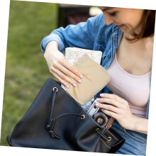6 neceseres de maquillaje de pana multicolor, bolsas de almacenamiento de cosméticos suaves con cierre elástico, portátiles para joyas.