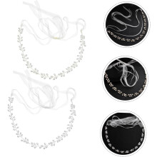 2 stuks parel taillebanden voor bruidsjurken, imitatieparel ceintuur voor bruiloft en feest, chique decoratief accessoire