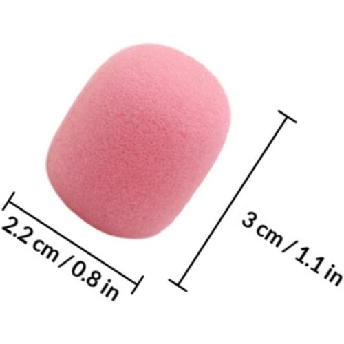 20pcs Lapel Headset Mic Sponge Covers Microphone Windscreen Windproof Blowout Proof Pink Sponge 1