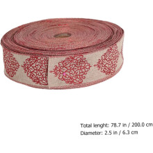 2pcs DIY Bow Ribbon Christmas Decorations Delicate Weaving Ribbons for Xmas Tree Hanging and Packing Wrapping