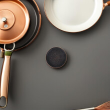 2-teiliges Set aus Kupfer-Kaffeeuntertassen mit glatten Kanten und praktischem Design, Retro-Teetassen-Untertassen-Set