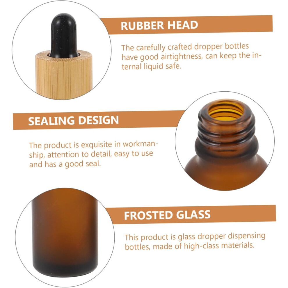 Hkhbjs 6Pcs Scrub Essential Oil Bottle Frosted Sealing Bottle Empty Dropper For Essential Oil Sub Packing Random Home Use