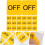 20pcs off Switch Button Warning Labels Pvc Self-adhesive On/off Stickers 7
