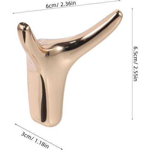 Lot de 2 patères murales design en aluminium spatial robuste 1