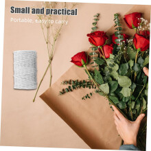 2 rolos papel embrulhado fio floral dobrável fio flexível hastes de flor para artesanato embrulhar fio