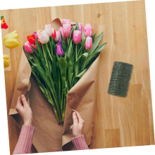 2 Rollen papierumwickelter Blumendraht, biegsamer, flexibler Draht für Blumenstiele zum Basteln, Bindegarn
