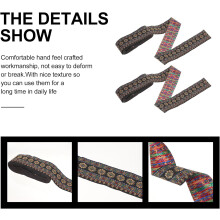 Polyester-Spitzenband, 2 Rollen à 4 cm, Jacquard-Band für DIY-Nähprojekte, Bekleidungsaccessoires und Geschenkverpackungen