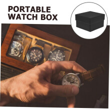 6 set di scatole portatili per esporre orologi con cuscini, eleganti custodie singole per orologi da uomo, comode da portare in viaggio.