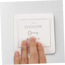 4 piezas de placa de pared con botón pulsador para salida, protector de acceso para timbre y puerta