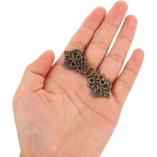 20 paar vintage mantelsluitingen met Chinees gelukbrengend wolkenpatroon, holle metalen sjaalclips