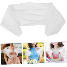 2 stuks decoratieve afneembare pofmouwen voor trouwjurken, elegante bruidsaccessoires van mesh.