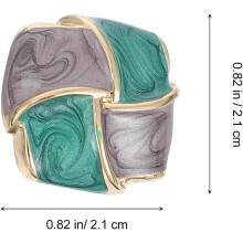 4 stk. vintage retro metalllegerings-syknapper 21 mm firkantede dekorative håndverksknapper