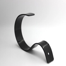 Set van 4 zwarte acryl riemdisplays voor supermarkten en riemwinkels. Creatief en elegant ontwerp.