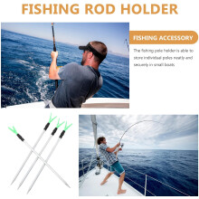 4pcs suportes dobráveis do poste de pesca do solo do pico do suporte resistente ao desgaste