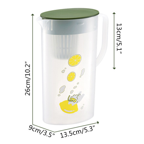 Transparenter Kunststoffkrug mit Deckel, 2 l 2