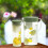 Glaskaffeebecher mit Deckel und Strohhalm, 2 l 5