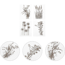 Set di 4 timbri a forma di pianta per lavori fai da te, piccoli timbri per scrapbooking.