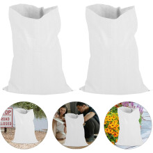 20 sacs de sable robustes en polypropylène blanc pour la lutte contre les inondations, 40 x 62 cm