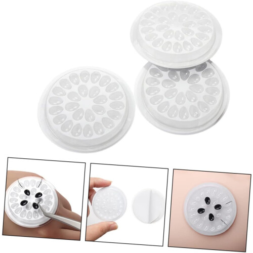 20pcs Grafting Eyelash Plates Abs Material Lash Glue Delay Plates for Beginners 1