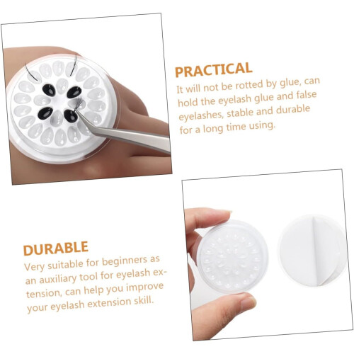 20pcs Grafting Eyelash Plates Abs Material Lash Glue Delay Plates for Beginners 2