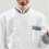 50pcs Chef Uniform Buttons Round Abs Movable Chess Piece Shape Professional Design White 4