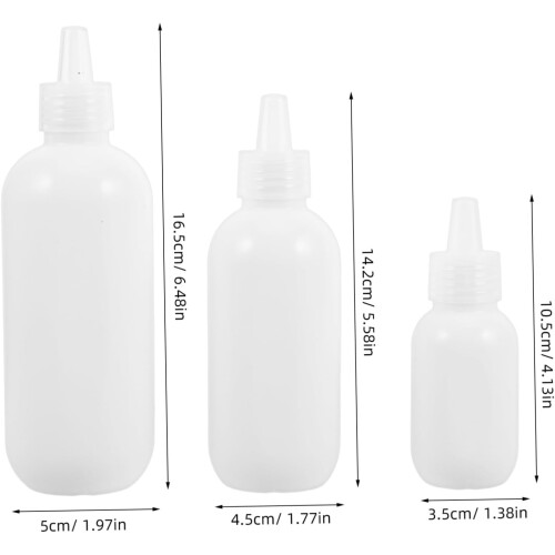 Set van 3 navulbare cosmetische tubes in reisformaat. 1