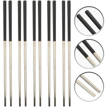 5 paria ruostumattomasta teräksestä valmistettuja syömäpuikkosettia, kannettavia kevyitä metallisia syömäpuikkoja