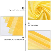 Lot de 5 coupons de tissu à quilter en coton jaune, motif imprimé original, résistant et doux pour la peau.