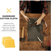 Confezione da 5 pezzi di tessuto di cotone giallo per quilting, con stampa creativa, resistente e delicato sulla pelle.