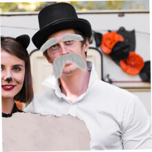 kpl tekoparran ja kulmakarvojen pakki harmaa itseliimautuva vanhan miehen isoisän halloween-juhla-asuja cosplay-esityksiin